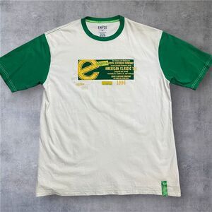 Enyce Classic Cut Vintage Ragland White Green Big & Tall T-Shirt Men's Size XXL
